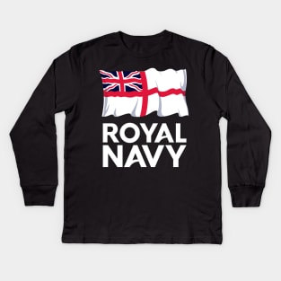 Royal Navy Logo Kids Long Sleeve T-Shirt